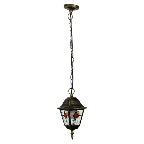 Lampes suspendues dextérieur or antique SALZBURG style Tiffany