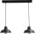 Innenlampe in Schwarz Roter Metall Optik