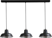 Lampe de cuisine vintage suspendue en métal noir...