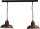 Suspension industrielle E27 en rouille brune