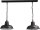 Suspension industrielle E27 Industrie en noir aspect m&eacute;tal rouge