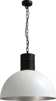 Suspension industrielle LARINO blanc argenté...