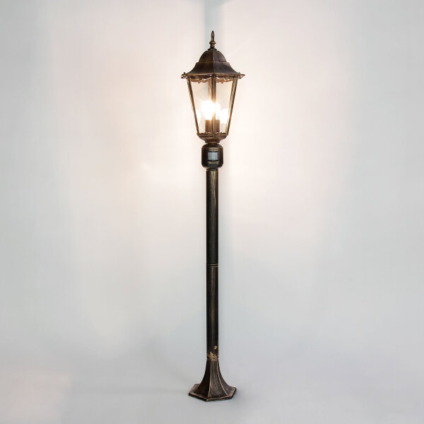 Lampe dallée avec détecteur de mouvement en noir cuivre