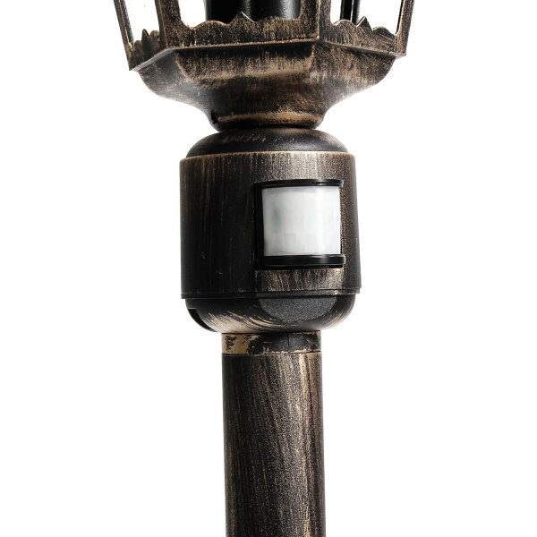 Lampe dallée avec détecteur de mouvement en noir cuivre