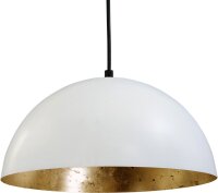 Lampe &agrave; suspendre design industriel blanc or...