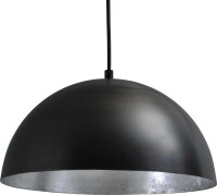 Suspension ronde en argent rustique