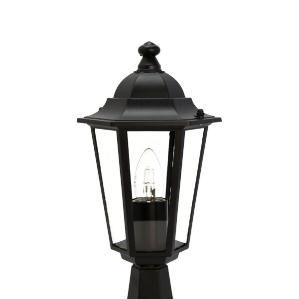 Socle Lampe dallée noire PARIS style campagnard E27