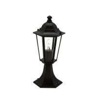 Socle Lampe dallée noire PARIS style campagnard E27