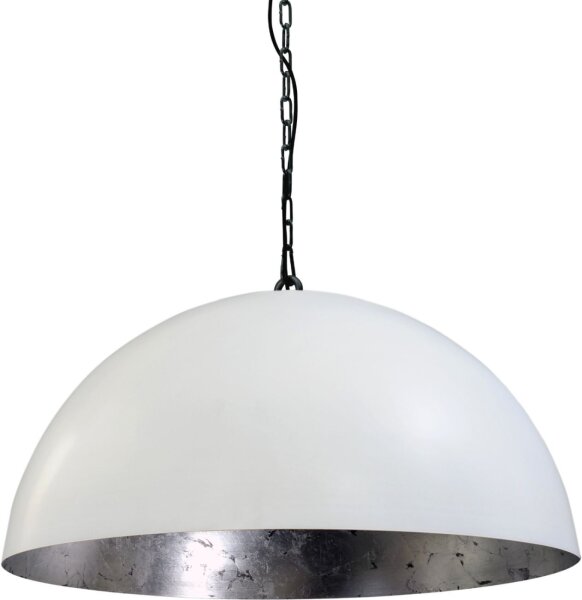 Suspension design blanc argenté grand Ø60cm LARINO