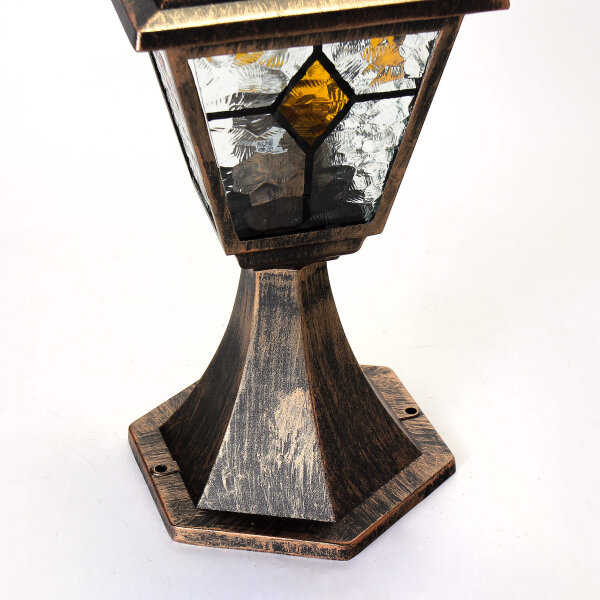 Lampe de socle rustique cuivre antique SALZBURG E27