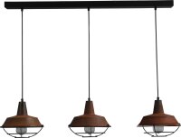 Grande lampe à suspendre brune antique...