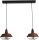 H&auml;ngelampe Braun Antik Ziergitter &Oslash;25cm L:70cm E27