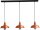 Suspension design cuivre 3xE27 &Oslash;25cm fait main