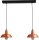 Lampe &agrave; suspendre de haute qualit&eacute; en cuivre &Oslash;25cm 2xE27 PRATO