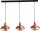 Suspension design cuivre &Oslash;25cm 3xE27 grille d&eacute;corative