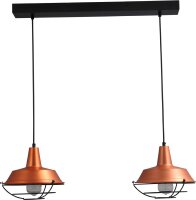 Lampe &agrave; suspendre industrielle cuivre &Oslash;25cm...