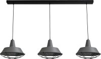 Suspension longue Gris L:130cm &Oslash;35cm Grille...