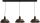 Lampe &agrave; suspendre design brun antique &Oslash;35cm 3xE27 L:130cm