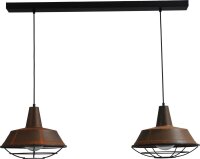 Hängeleuchte Braun Antik Ziergitter Ø35cm...