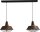 H&auml;ngeleuchte Braun Antik Ziergitter &Oslash;35cm L:100cm