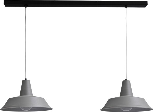 Loft Hängelampe Grau Ø45cm 2xE27 Handarbeit PRATO