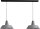 Loft H&auml;ngelampe Grau &Oslash;45cm 2xE27 Handarbeit PRATO