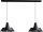 Stilvolle H&auml;ngelampe Schwarz &Oslash;45cm 2xE27 PRATO