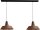 Loft Lampe &agrave; suspendre Marron antique L:130cm &Oslash;45cm PRATO