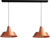 Lampe &agrave; suspendre cuivre 2xE27 L:130cm...