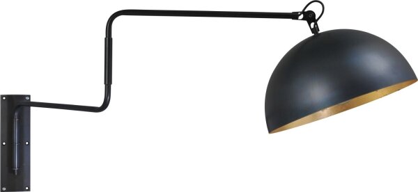 Lampe dhôtel E27 LARINO en noir aspect métal rouge