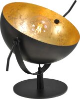 Tischlampe Grau Metall Gold &Oslash;30cm beweglich LARINO