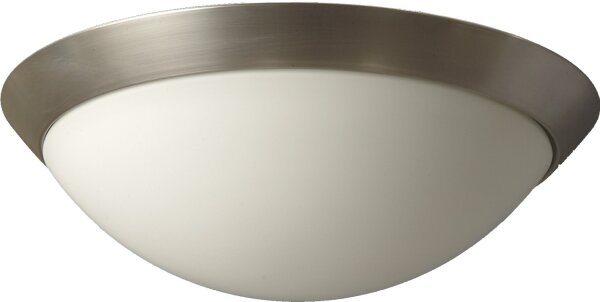 Plafonnier rond avec abat-jour en verre blanc mat