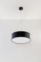 Suspension ronde moderne en noir