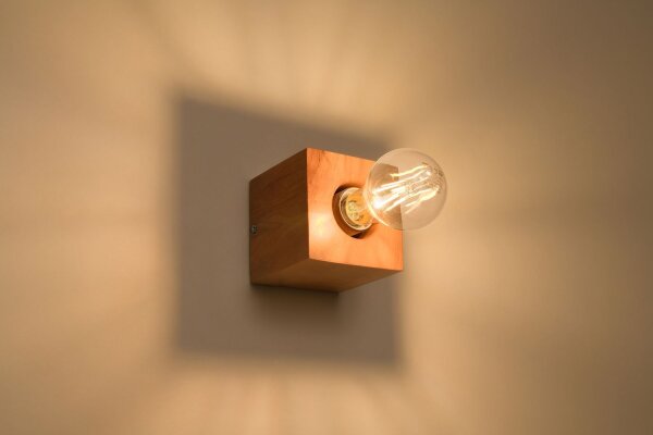 Applique LABERIA Bois Cube L:10cm Moderne compact