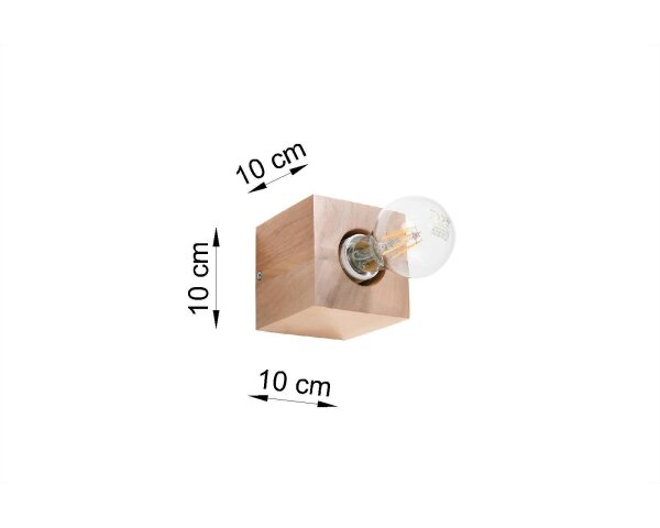 Applique LABERIA Bois Cube L:10cm Moderne compact