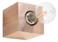 Wandleuchte LABERIA Holz W&uuml;rfel B:10cm Modern kompakt