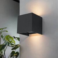 Applique murale LED noire IP54 L:10cm Up Down Applique...
