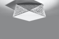 Plafonnier géométrique gris à motifs...