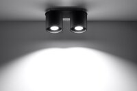 Deckenleuchte RODA in Schwarz 2-flmg
