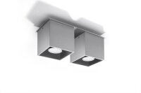 Plafonnier GEO en gris 2-flmg