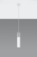 Lampe à suspendre Blanc Gris Métal...