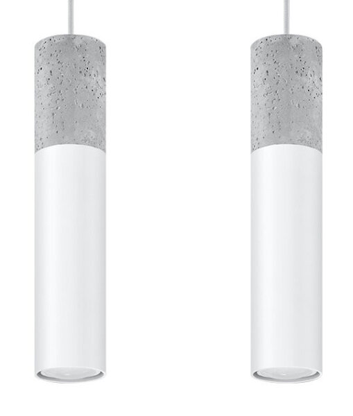 Moderne Hängeleuchte Metall Beton 2-flammig GU10