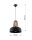 Suspension MANILIA Ø30cm rond rétro noir E27