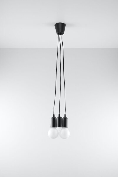Suspension Rétro Noir réglable jusquà 90 cm NESSA