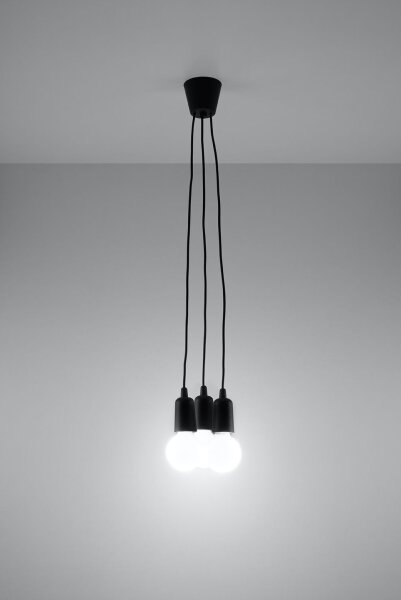 Suspension Rétro Noir réglable jusquà 90 cm NESSA