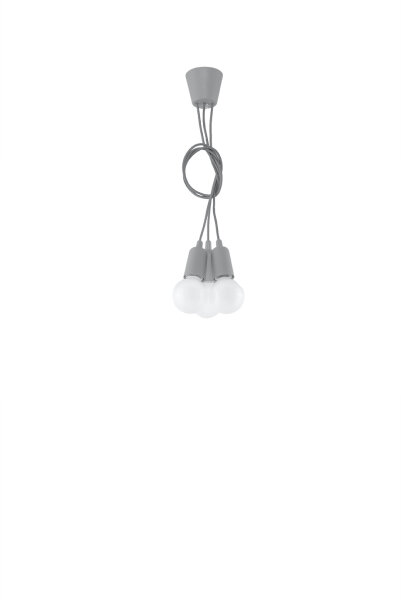 Lampe à suspendre réglable NESSA Gris Profondeur jusquà 90cm