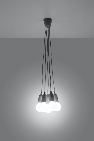 Lampe à suspendre rétro vert réglable jusquà 90cm pour E27