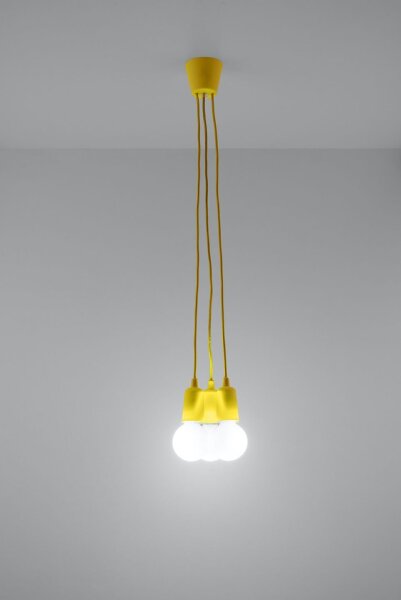 Suspension jaune réglable jusquà 90cm Retro NESSA