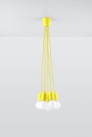 Gelbe Hängelampe Retro verstellbar bis 90 cm...