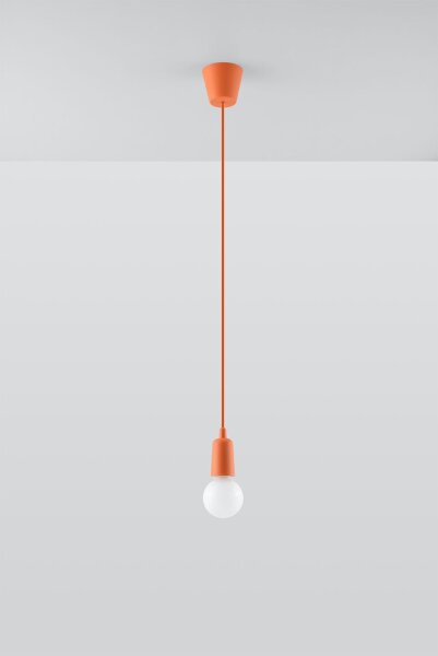 Verstellbare Hängelampe NESSA Tiefe bis 90cm E27 Orange